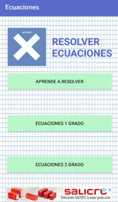 Solucionador de Ecuaciones android App screenshot 0