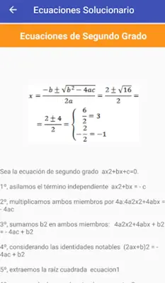 Solucionador de Ecuaciones android App screenshot 2