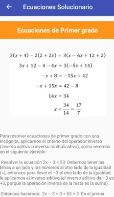 Solucionador de Ecuaciones android App screenshot 3
